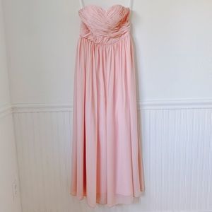Bridesmaids Light Pink Strapless sweetheart dress